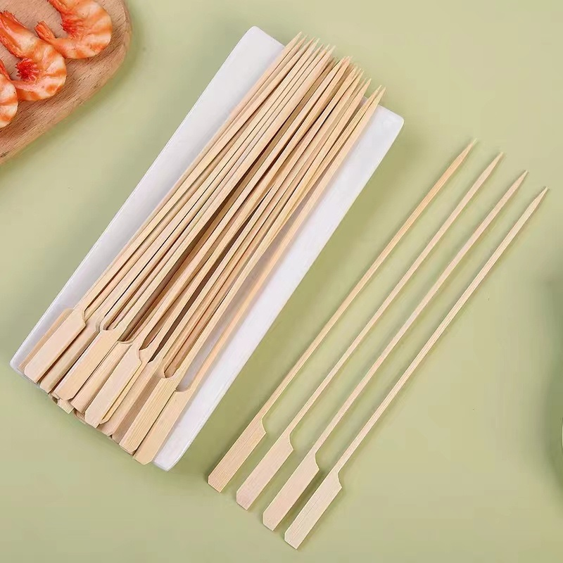 Food-Contacting Grade High Quality Paddle Skewer Gun Skewer BBQ Bamboo Skewer