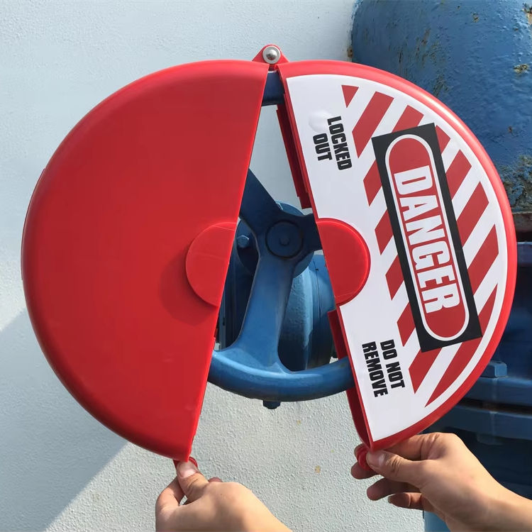 Heavy-Duty ABS Red Valve Lockout with Secure Padlock Hole