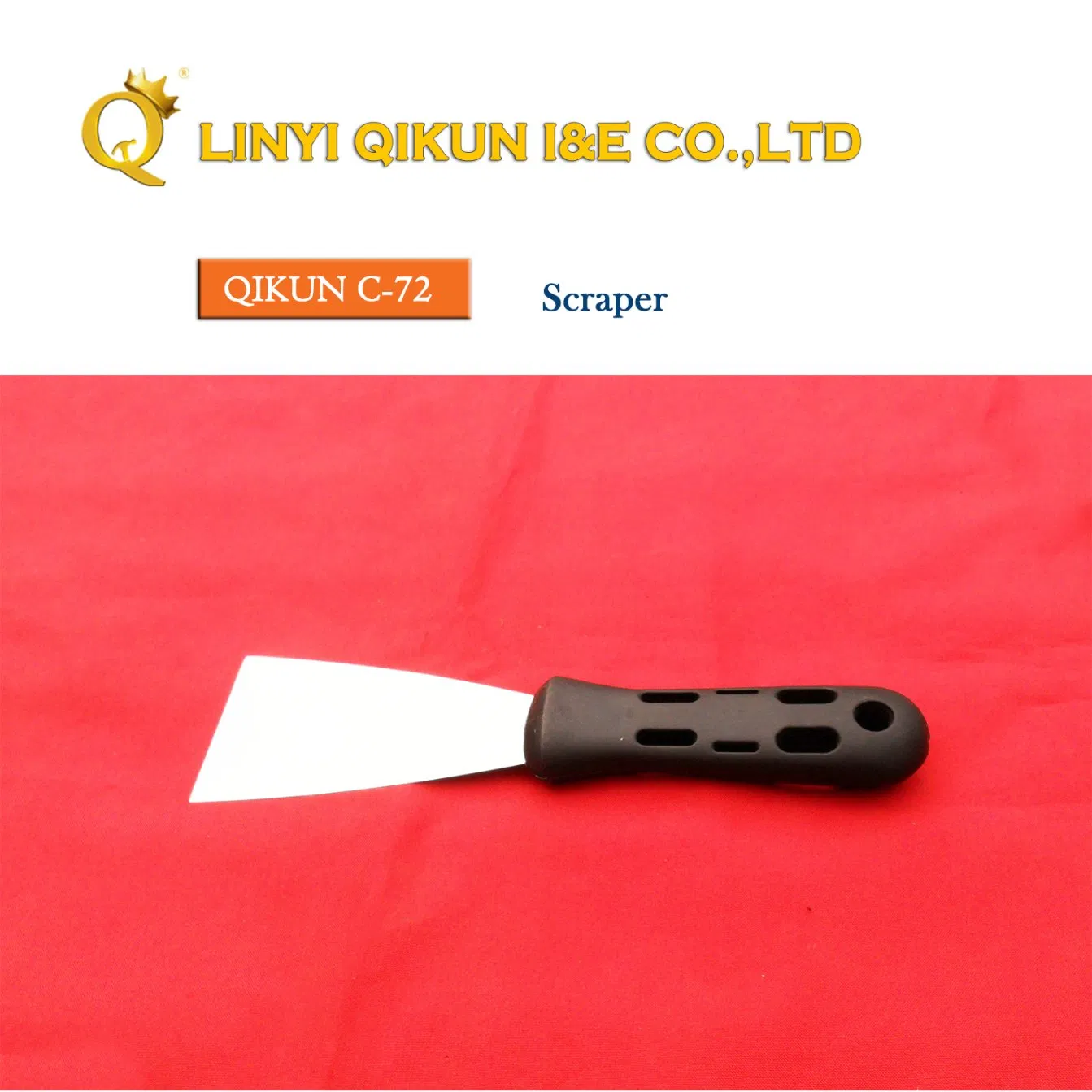 C-70 Construction Decoration Paint Hand Tools Plastic Handle Mirror Polished Stainless Steel Scraper
