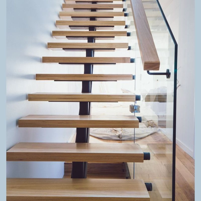 Cost Effective Solution Straight Staircase with Realistic Wood Look
