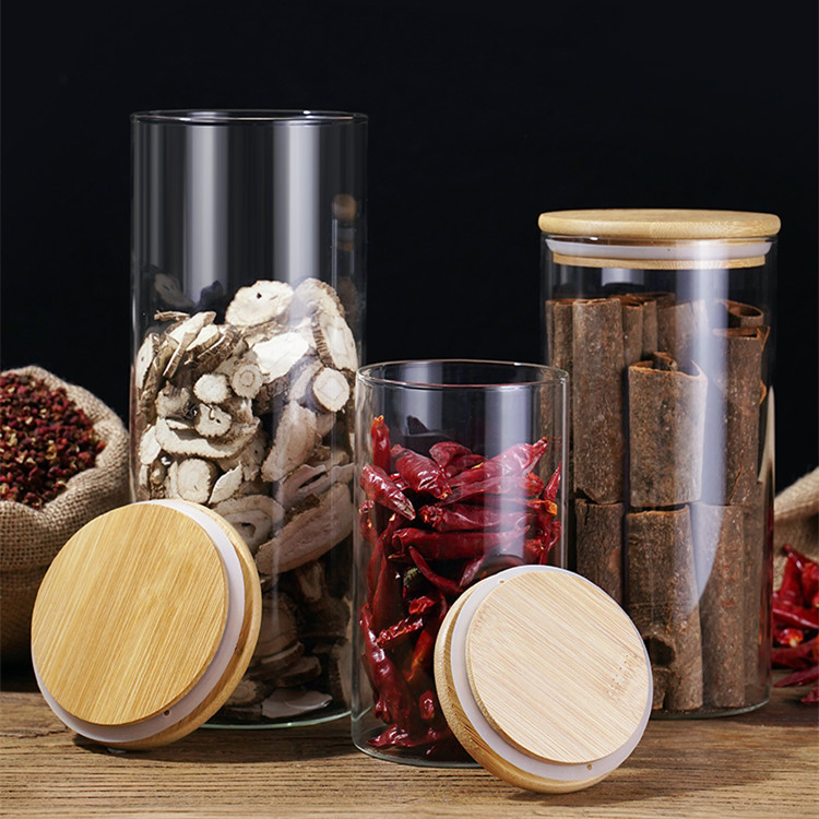 High Quality Kitchen Jar Eco Friendly Borosilicate Glass Jar Food Cookie Glass Storage Jar