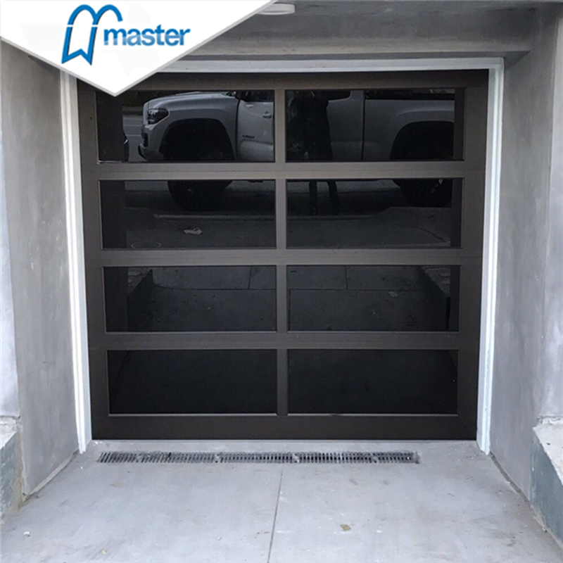 Master Well 10 X 12 Fiberglass Door Imodern Clear Glass Garage Door with Pedestrian Door