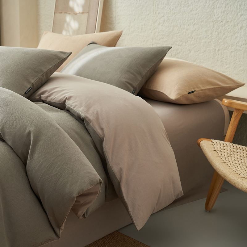 Machine Washable 4 PC Fitted Bed Sheet Hotel Bedding Sheet Set