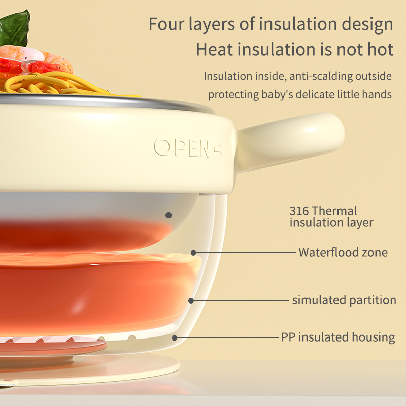 Comfortable Non-Slip Baby Bowl for Warm Water Feeding