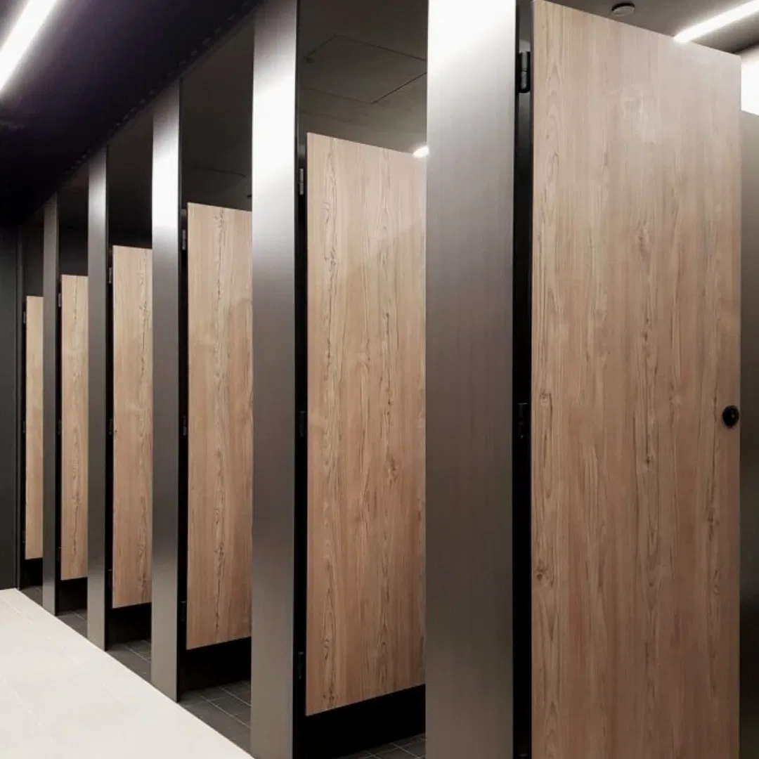 Waterproof HPL Office Washroom Toilet Partition