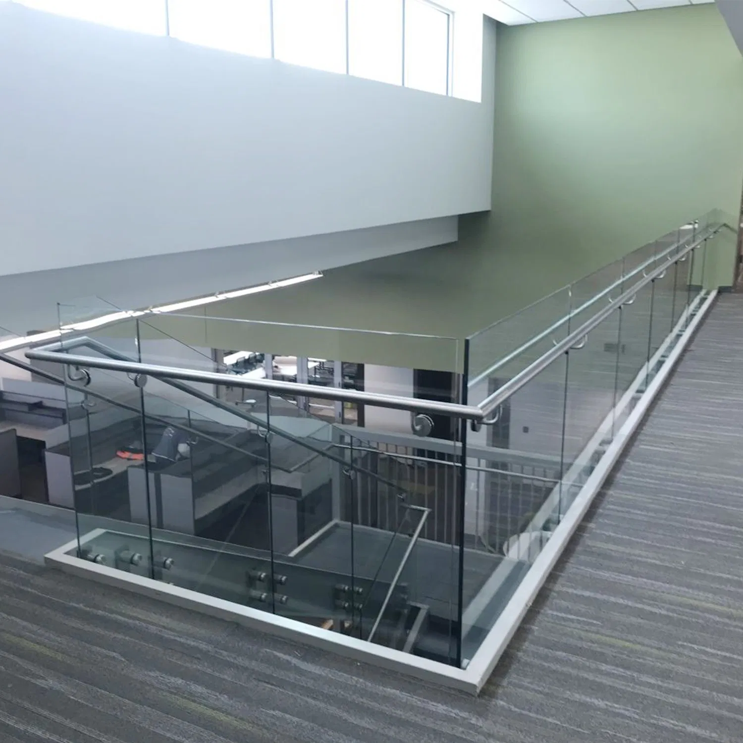 Factory Stainless Steel Frameless Spigot Staircase Balcony Handrail Balustrade with CE