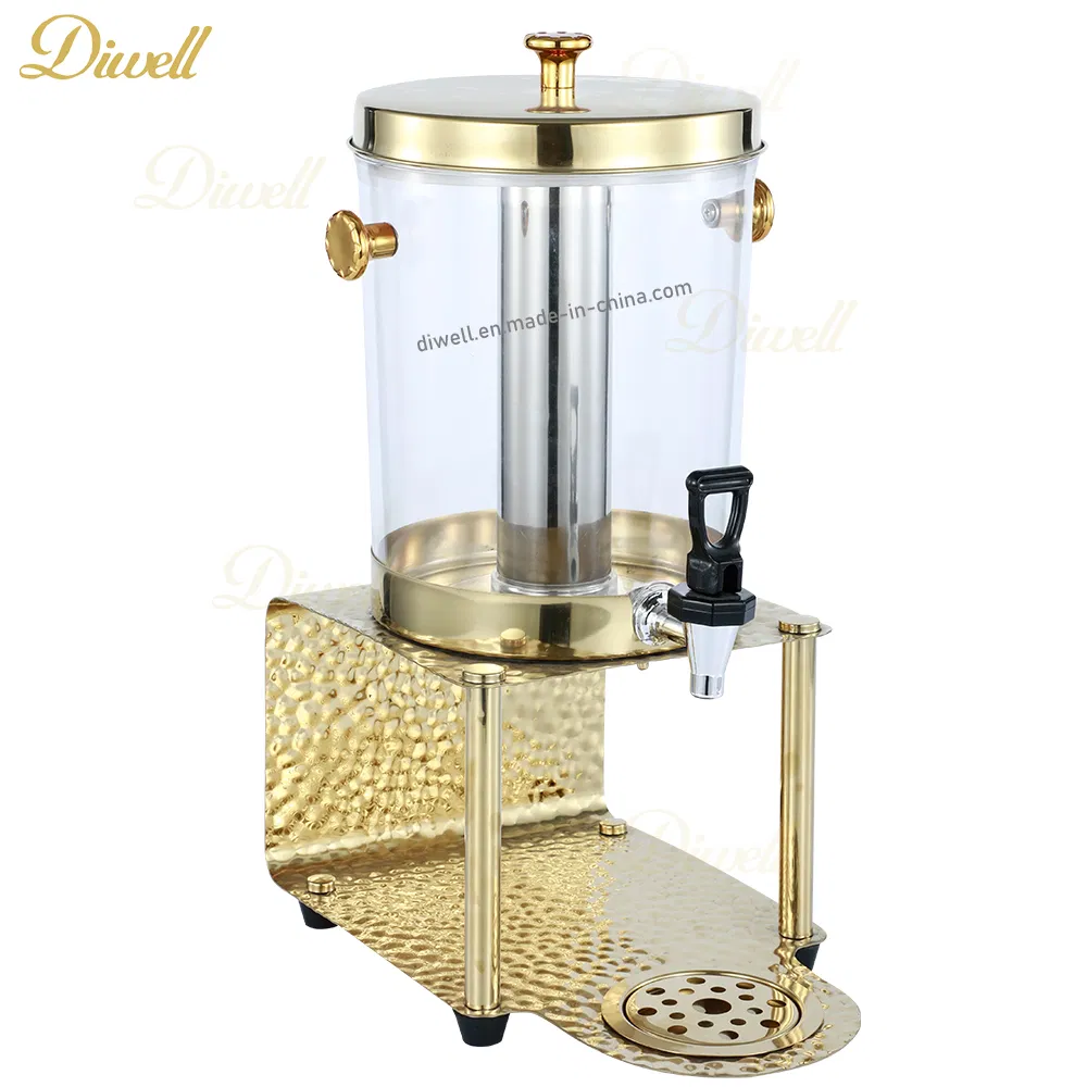 Factory Luxury Gold Commercial Gallon Cold Drink Juice Beverage Server Dispenser China
