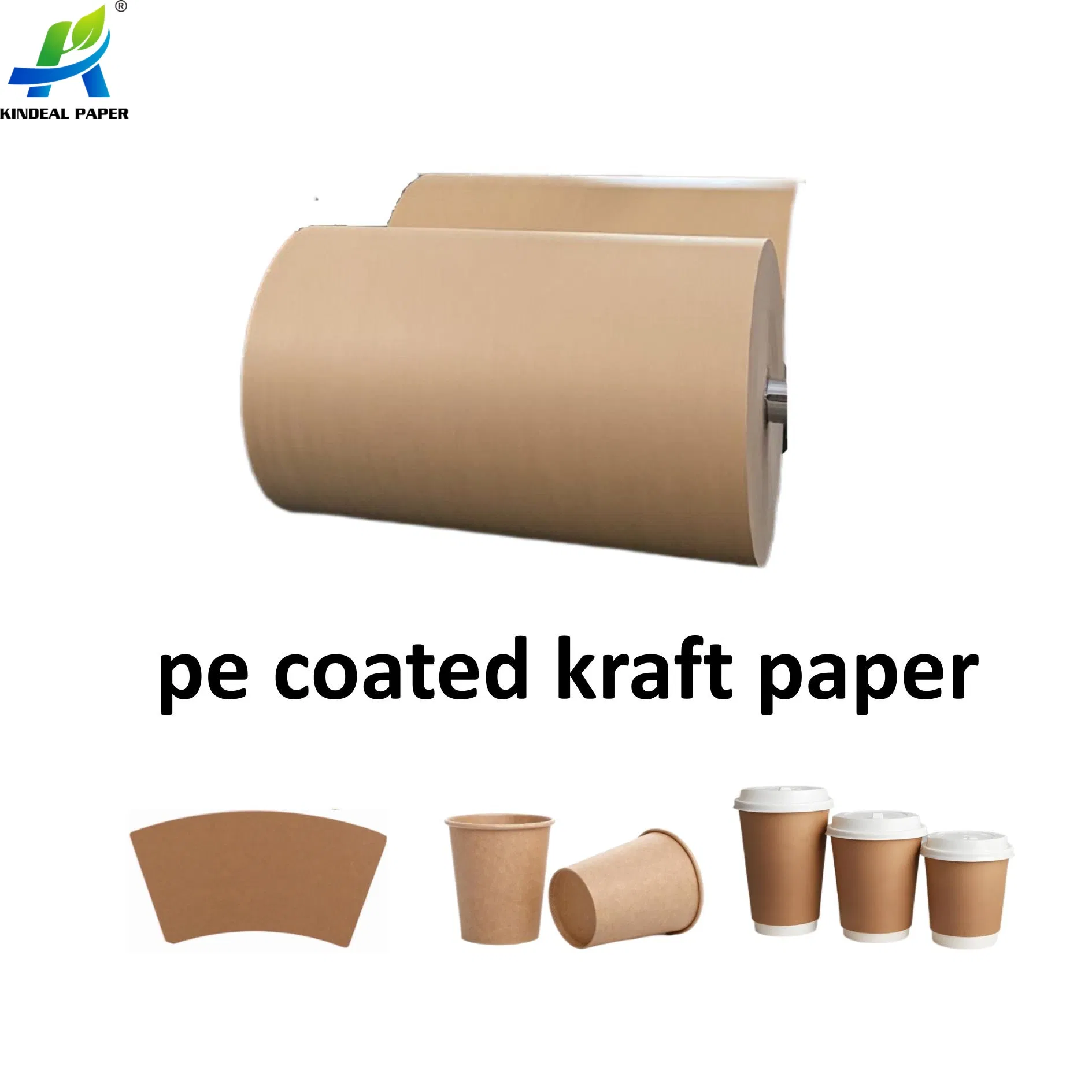 150GSM-300GSM Virgin Waterproof Paper Raw Material Polyethylene PE Coated Kraft Paper Sheet