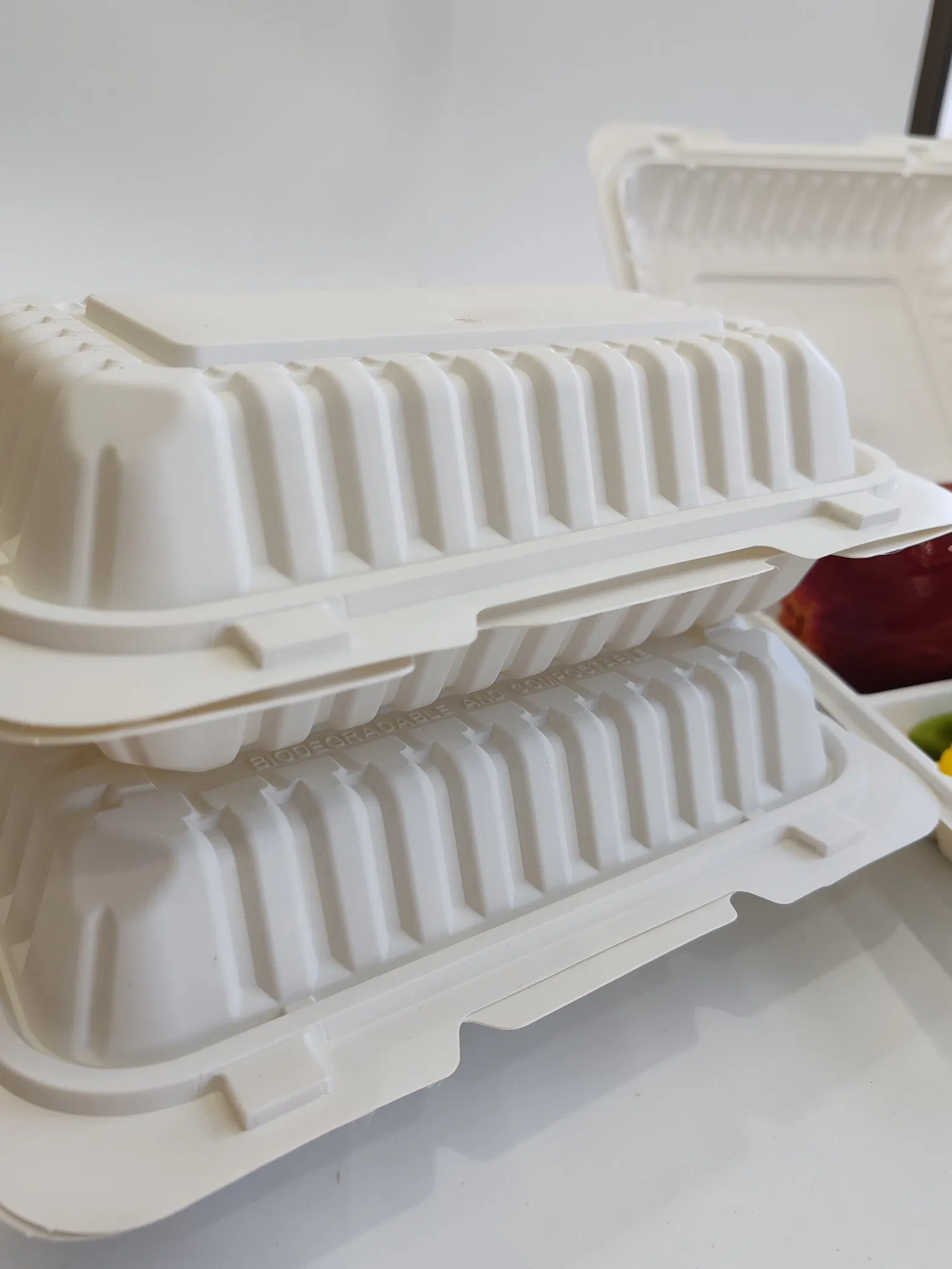 Compostable Take out Fast Food Cornstarch Food Container Lunch Boxes