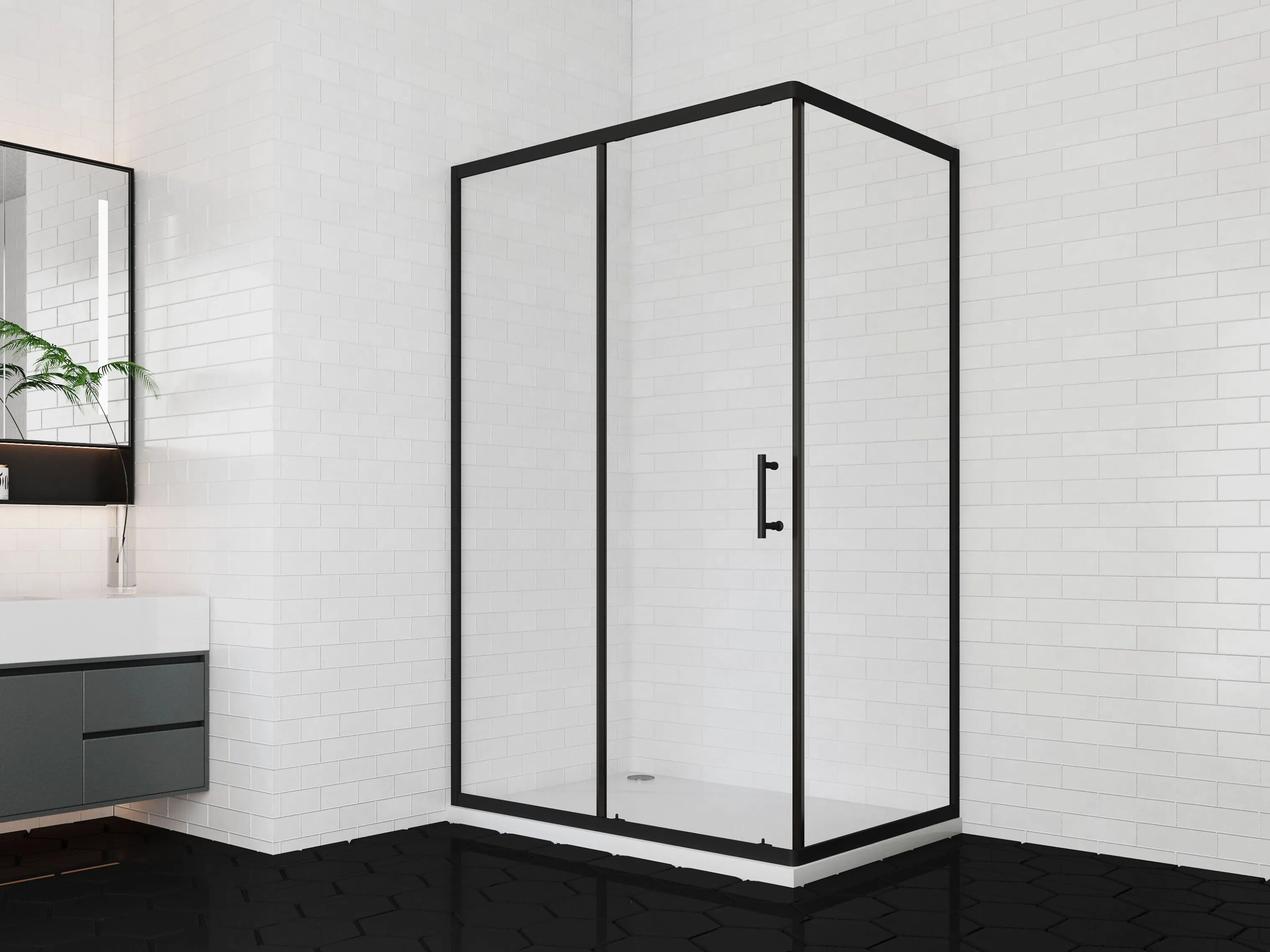 Hotel Sliding Shower Doors Bathroom Enclosure