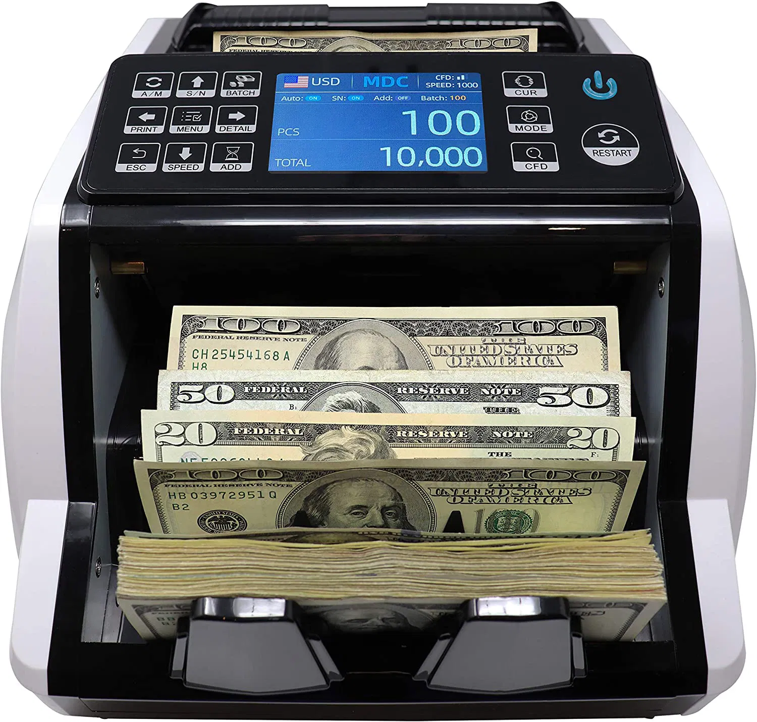 Al-910 Dual Multi Currency Counter Money Counter Counterfeit Detection Bill Counter