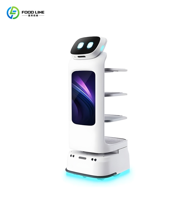 Multi-Layer Tray Smart Navigation Restaurant Food Delivery Robot