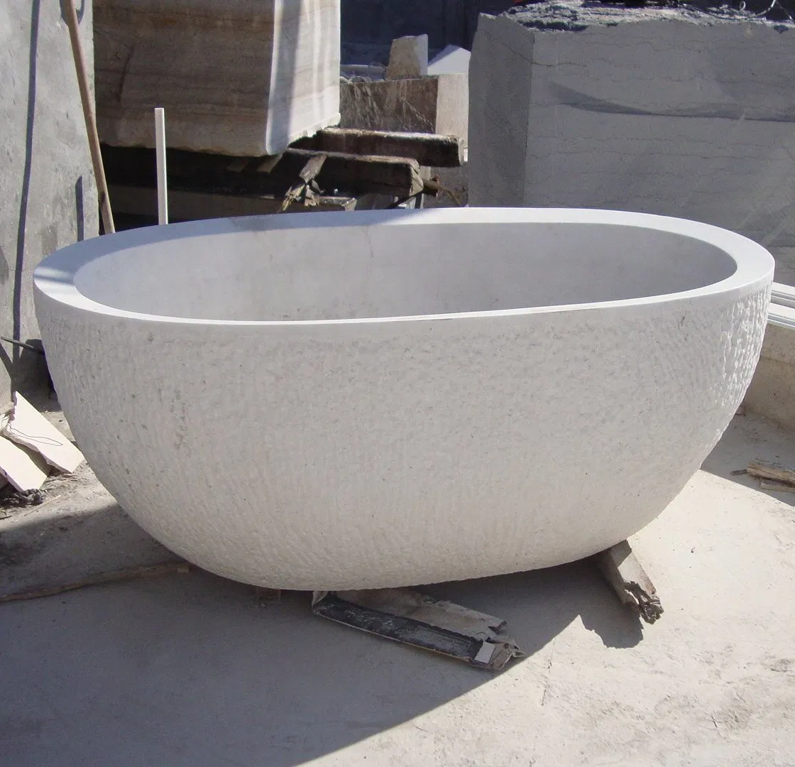 Factory Price European Style Bathtub Nature Stone Marble Bathtub Classical Bath Tub (SYBT-015)