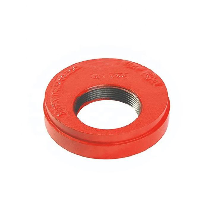 Manufacturers Supplier Custom Logo Ductile Cast Iron Grooved Pipe Fitting End Cap with Eccentric Hole