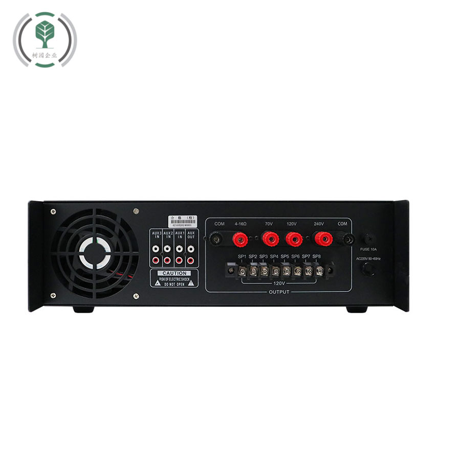 Customization Office Building 8-Zone PA System 3 Mic Inputs 8-Zone Broadcast Amplifier