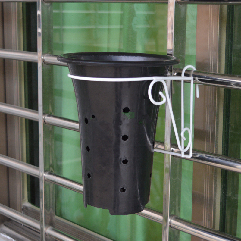 Plant Flower Balcony Garden Bonsai Pot Iron Rack Flowerpot Holder Hook Bracket Not Easy to Damage Beautiful Not Easy to Rust