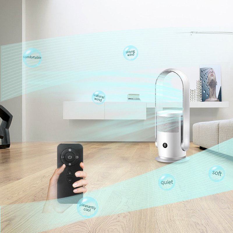 Bladeless Smart Fan Home Appliances Air Purifier Standing Fan Automatic Air Purifying Bladeless Fan