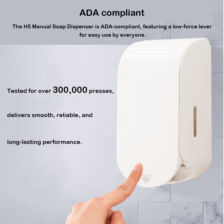 Дозатор для мыла ручной, 1000 мл, для общественных туалетов