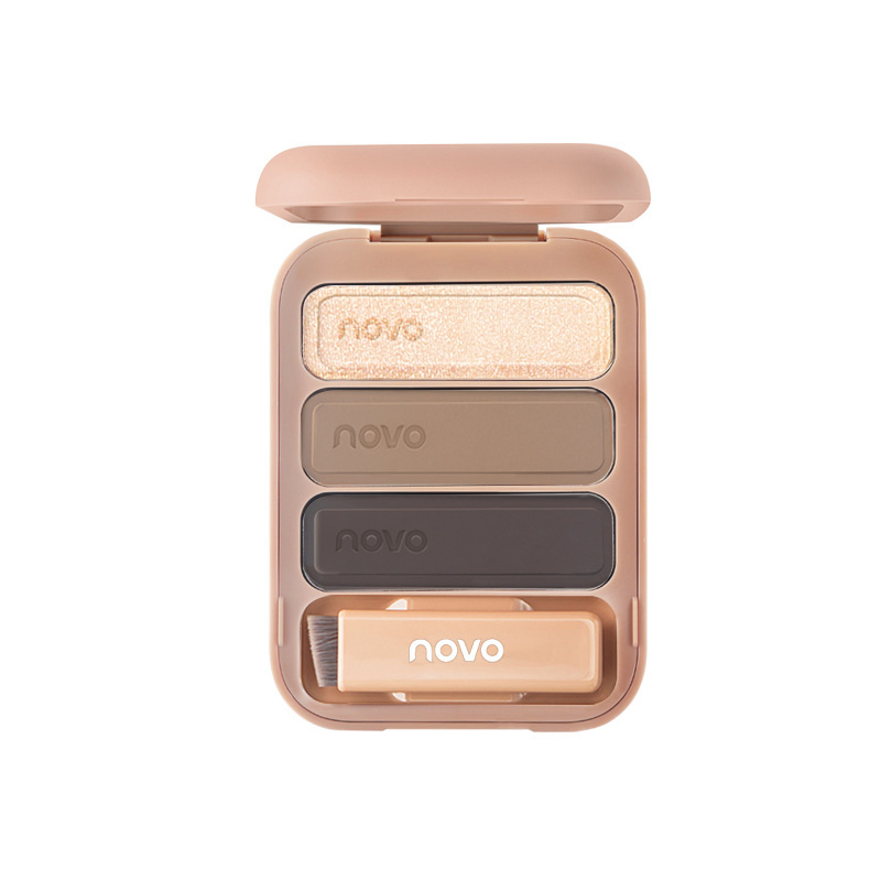 Novo Women′ S Waterproof Long-Lasting Non-Marking Shadow Three-Color Eyebrow Powder