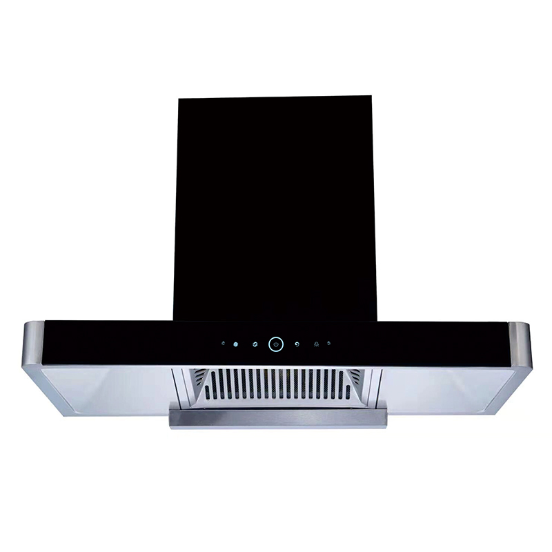 Protective T-Shape Range Hood Appliance with Digital Panel and Certification Stops Oil Residue Adhesion to Walls