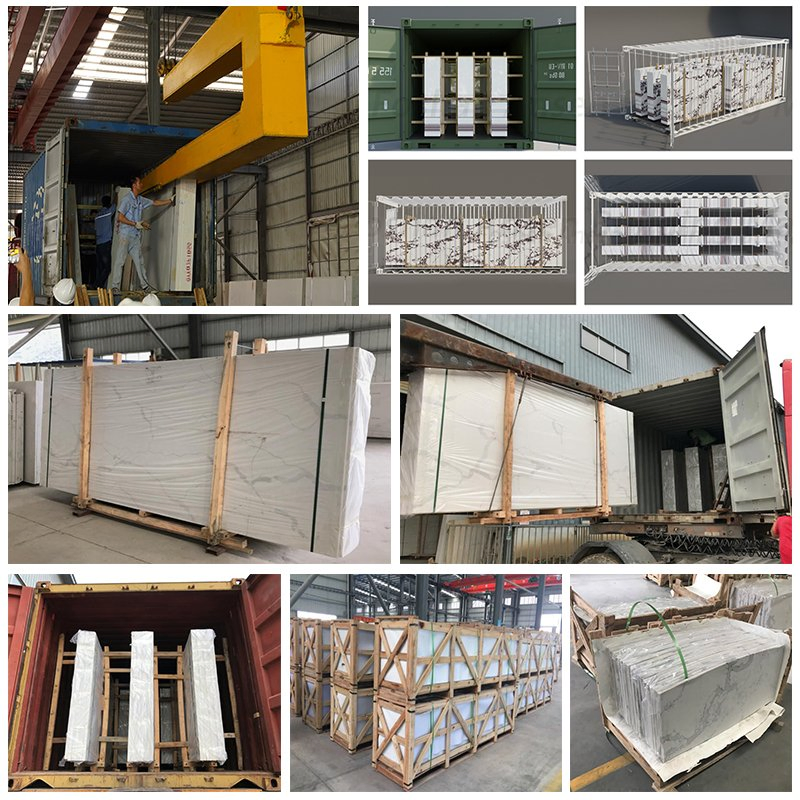 Building Material Artificial Quartz Stone for Solid Surface Customized Prefab Commercial Worktop Stone Top Kitchen Countertops