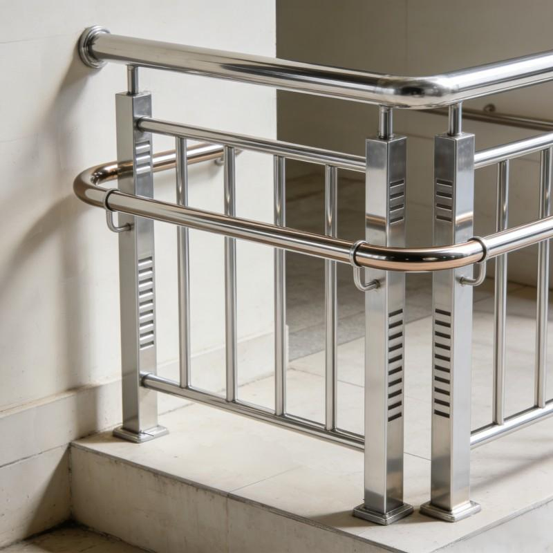 Custom Stainless Steel Stair Railing for Mall Indoor Anti-Slip Safety Handrail