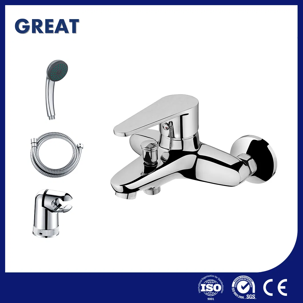 Great Bathroom Faucet Sink Manufacturing Clawfoot Tub Faucet with Shower Diverter Gl9303A93 Chrome Single Lever Bath Faucet Water Flow Smoothly Jacuzzi Faucet