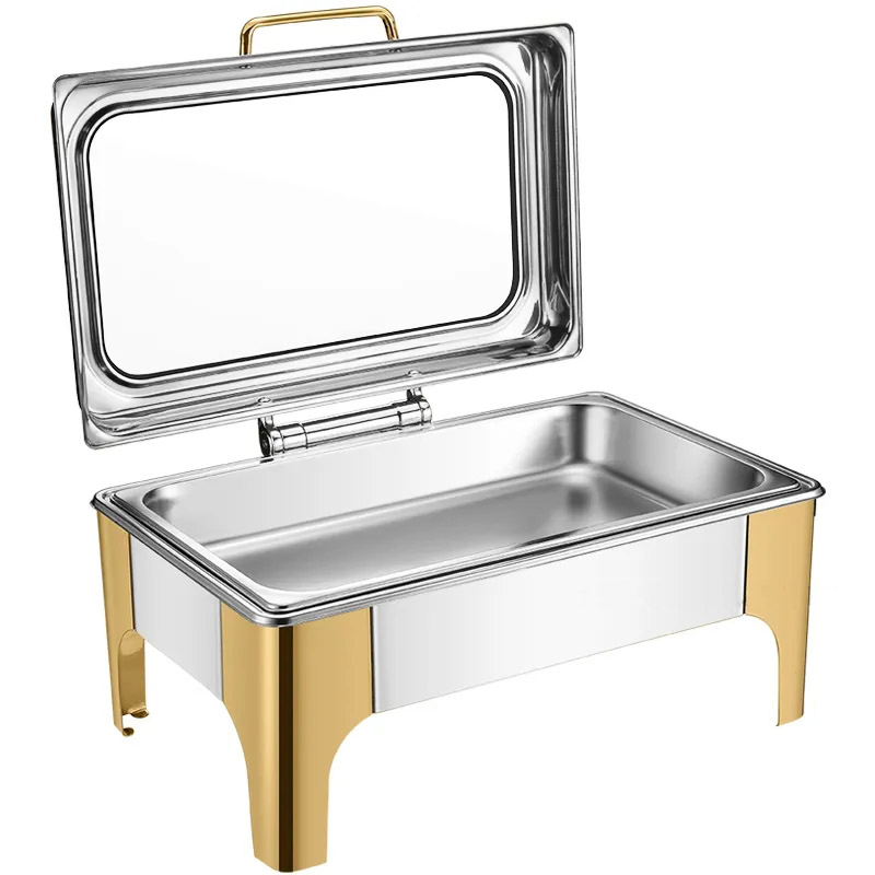 Elegant 9L Stainless Steel Buffet Food Warmer Chafing Dish Set for Catering and Restaurant