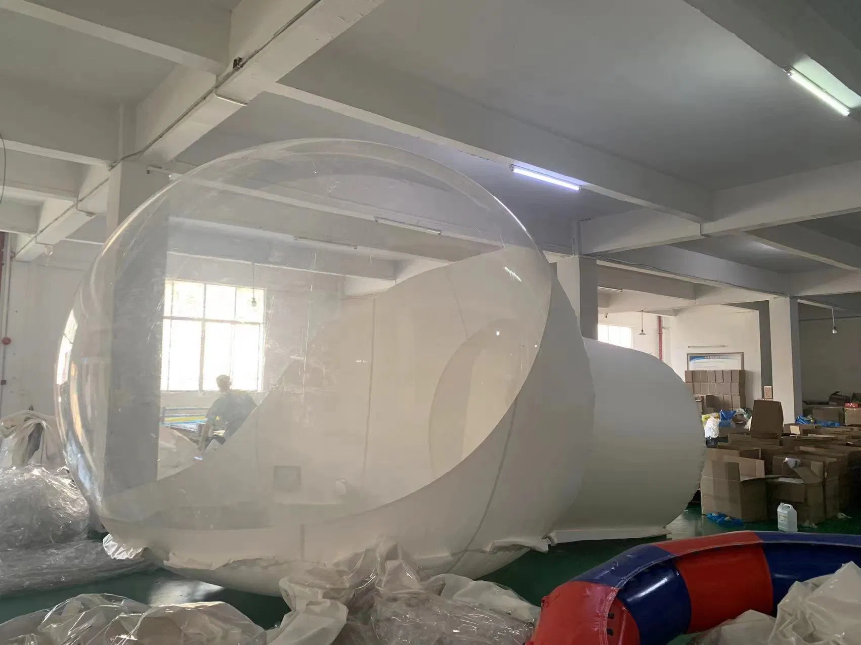 Clear Inflatable Bubble Tent Half Clear with One Entrance