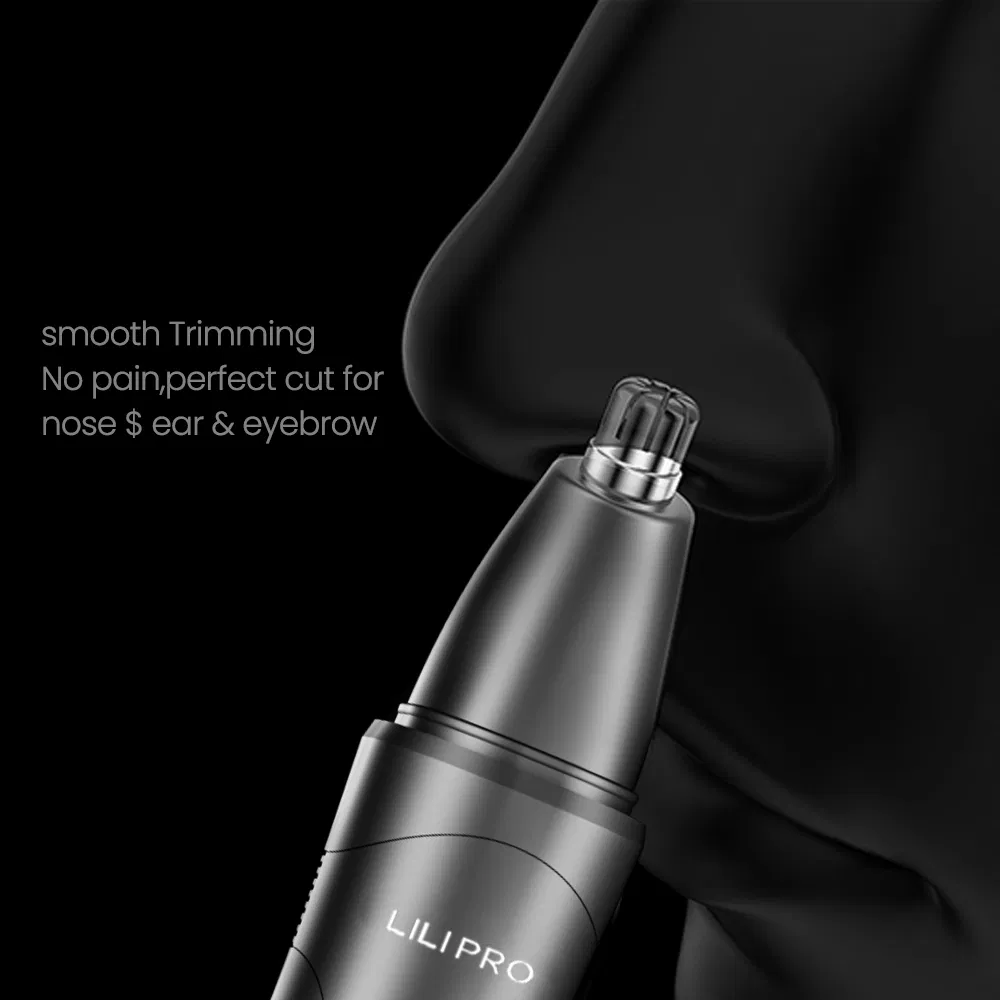 Wireless Rechargeable Nose Hair Trimmer with 4D Blade