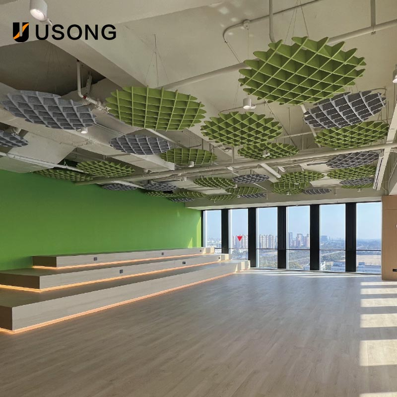 E0 Polyester Fiber Acoustic Ceiling Panels for Modern Interior Spaces