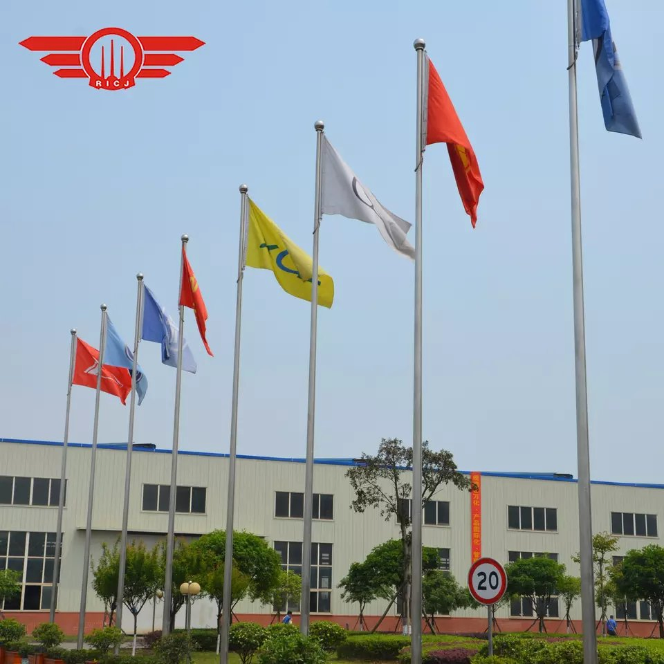 15m Electric Motorized Automatic Flagpole School Stainless Steel Flag Pole Outdoor Aluminium Flag Pole