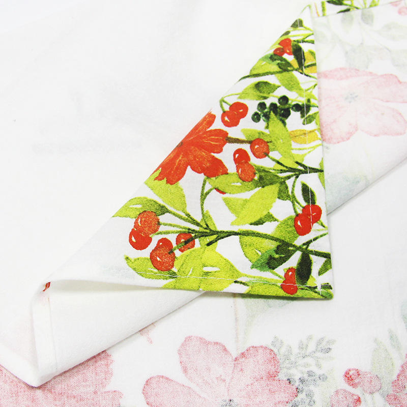 Professional Digital Print Soft Organic Cotton Linen Cleaning Tea Dish Towel Cloth Placemats for Dining Table