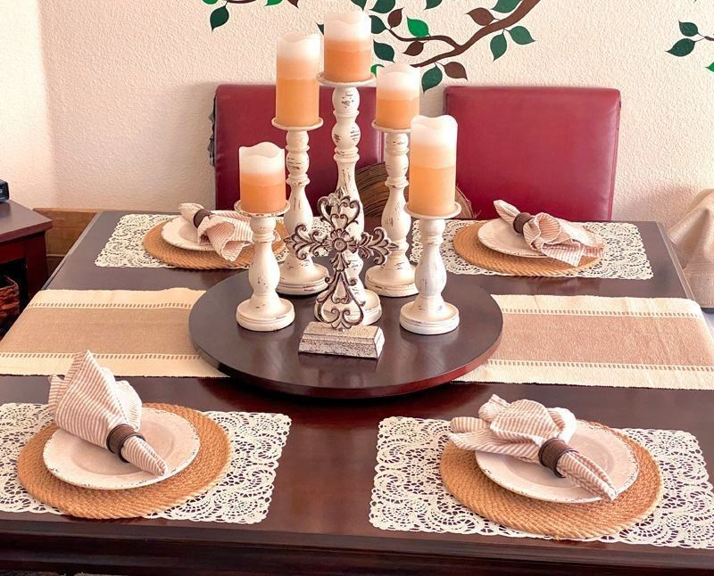 Classic Style Round Jute Placemat Heat Resistant Natural Woven Braided Table Placemats