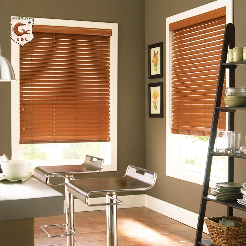 R&C Manufacture Indooor Window Blackout Faux Wood Venetian Blinds