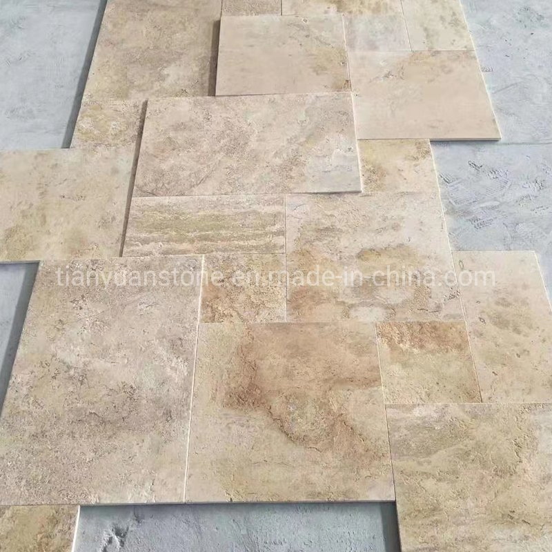 Polished/Honed/Flamed/Antique Beige Limestone French Pattern Floor Tile