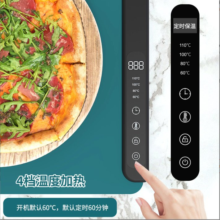 Silicone Warm Dish Mat, Heating Plate for Food, Hot Food Warmer Pad, Table Food Insulation Mat, Multi-Function Heat Retaining Dish Mat