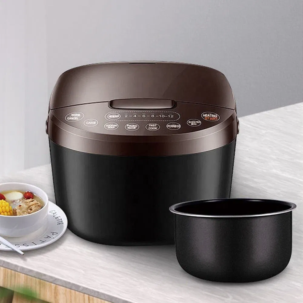 Multifunctional Menu 3L Electric Smart 12 Hour Timer Delay Setting Rice Cooker with 600W Strong Power