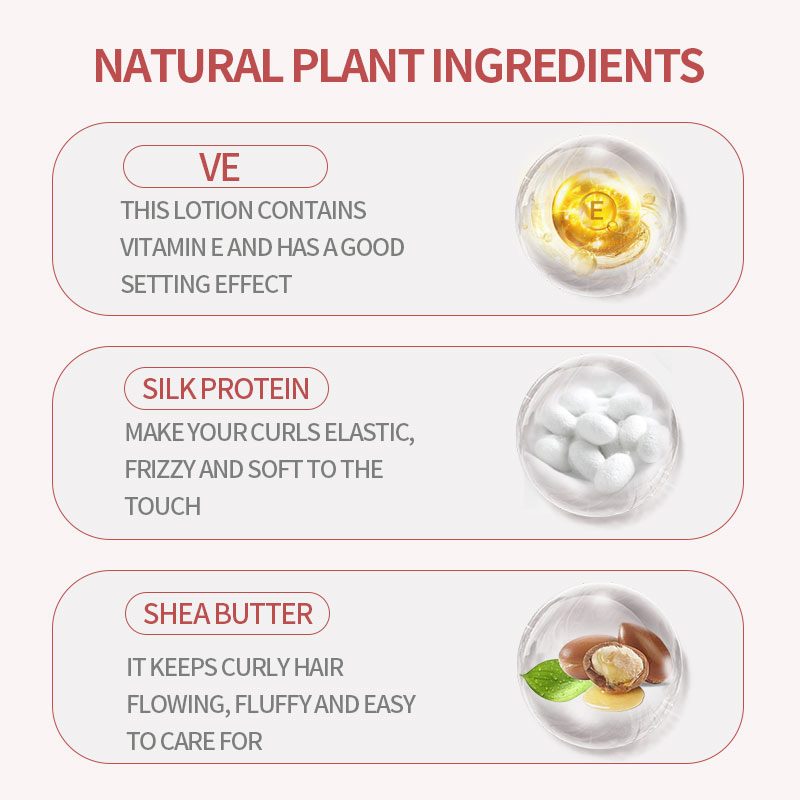 OEM Private Label Hair Styling Treatment Product Moisturizing Curl Enhancers Protein Curling Cream for Natural Hair