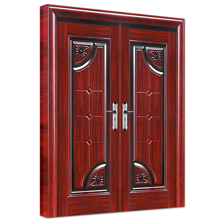 Cheap Apartment Home Exterior Entry Door Design Moulded Metal Sheet Steel Door Designs for Sale