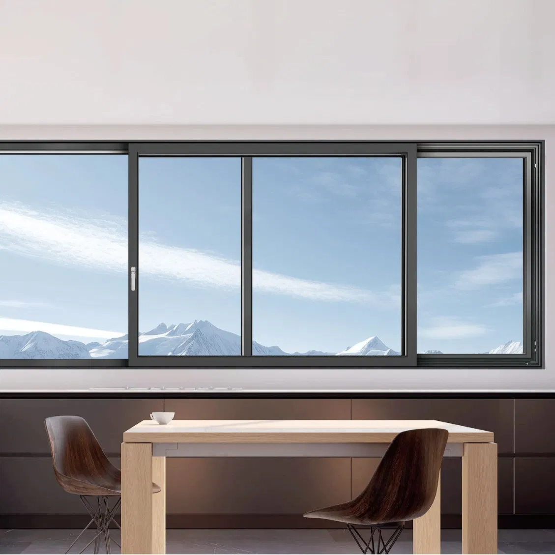 Distressed PVC Windows and Timber Window Selection with Aluminum Window and Metal Window Sliding Door