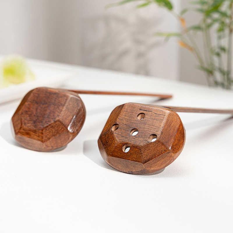 Wooden Soup Ladle Leaky Hot Pot Long Handle Spoon Household Log Cutlery