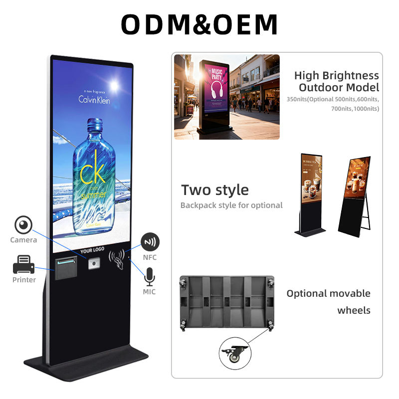 Напольный сенсорный LCD монитор 32-85 дюймов