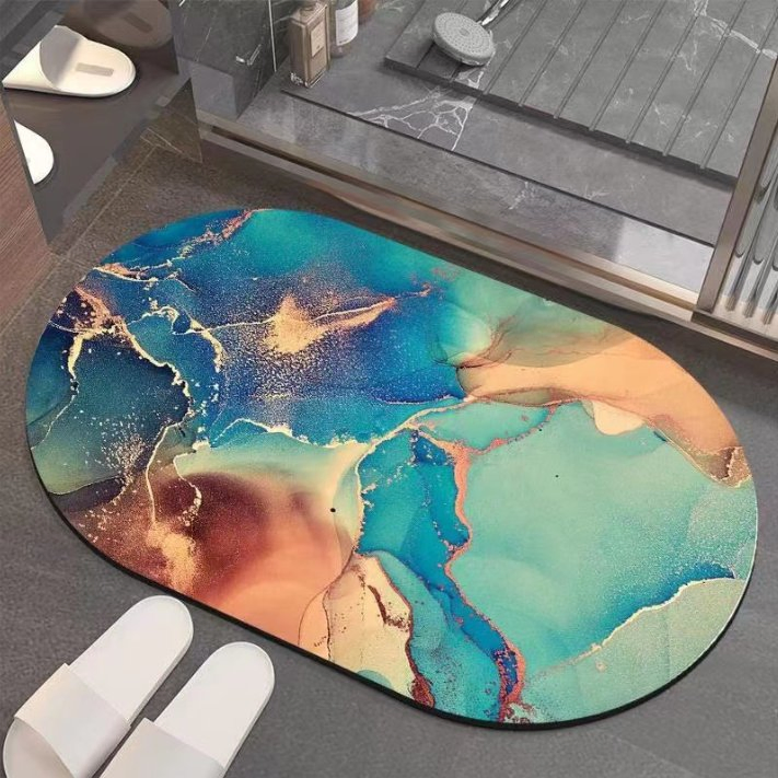 Hot Sale Washable Door Mat Anti Slip Carpet and Rugs Area Rugs Bathroom Mat Carpet Tile Diatom Mud Mat for