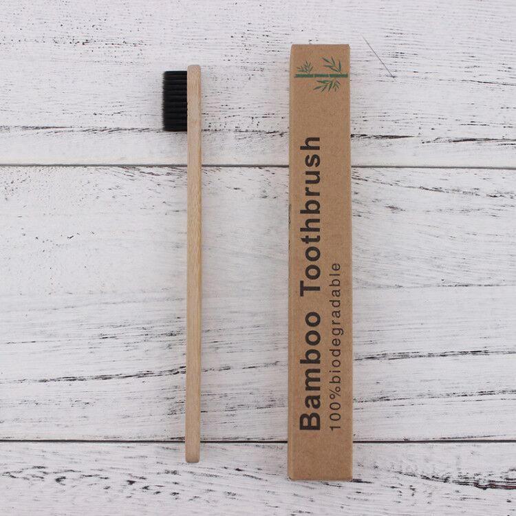 Natural Recyclable BPA Free Bamboo Wooden Toothbrush with Soft Bristles