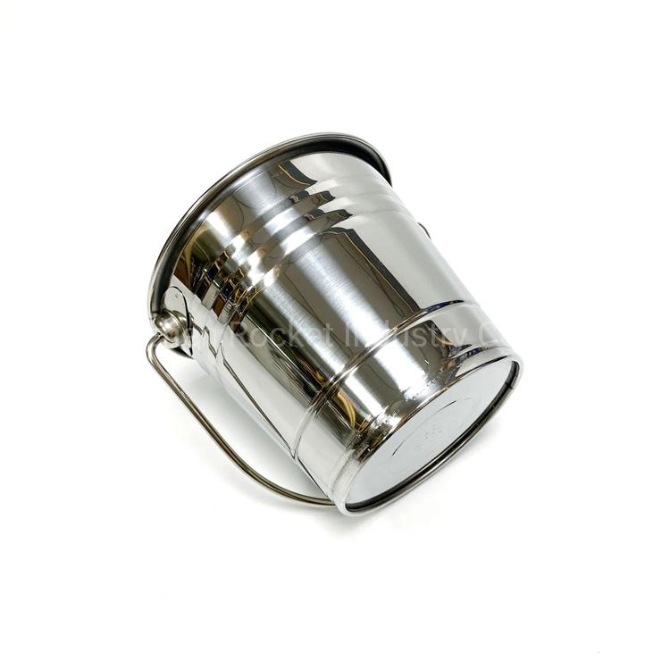 Серебряное ведро для льда из нержавеющей стали