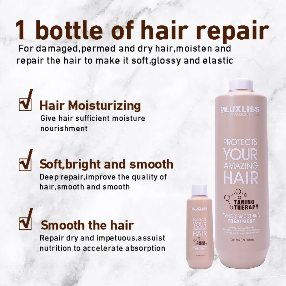 Luxliss Private Label Moisturizing Hair Cream Smoothening Straightening Tanino Hair Treatment