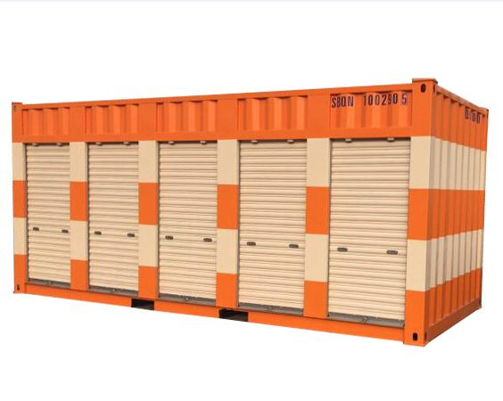 ISO Container Modified 20FT Used Steel Cargo Storage Container with Garage Doors