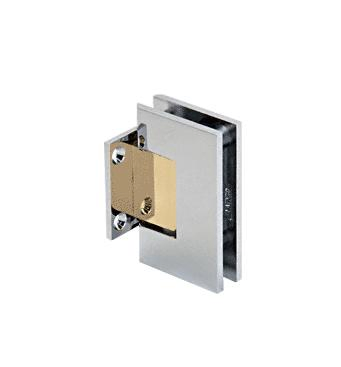 Chrome with Brass Accents Geneva 074 Wall Mount Short Back Plate Hinge