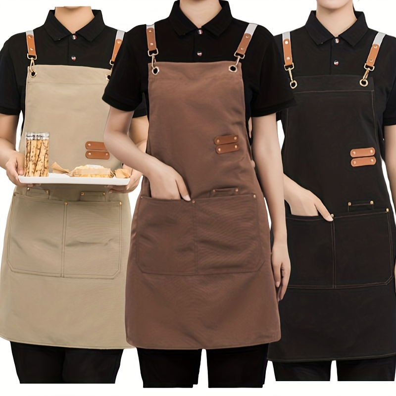 Promotional Durable Stylish Polyester Multipurpose Waterproof Canvas Apron Barista Work Clothing